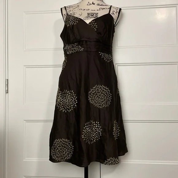 green emerald velvet dress Ann Taylor LOFT Navy Floral Embroidered Long Sleeve Dress – SilkRoll